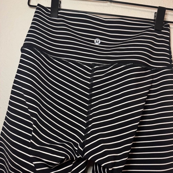 lululemon athletica Black and White Striped Leggings - Picture 6 of 7